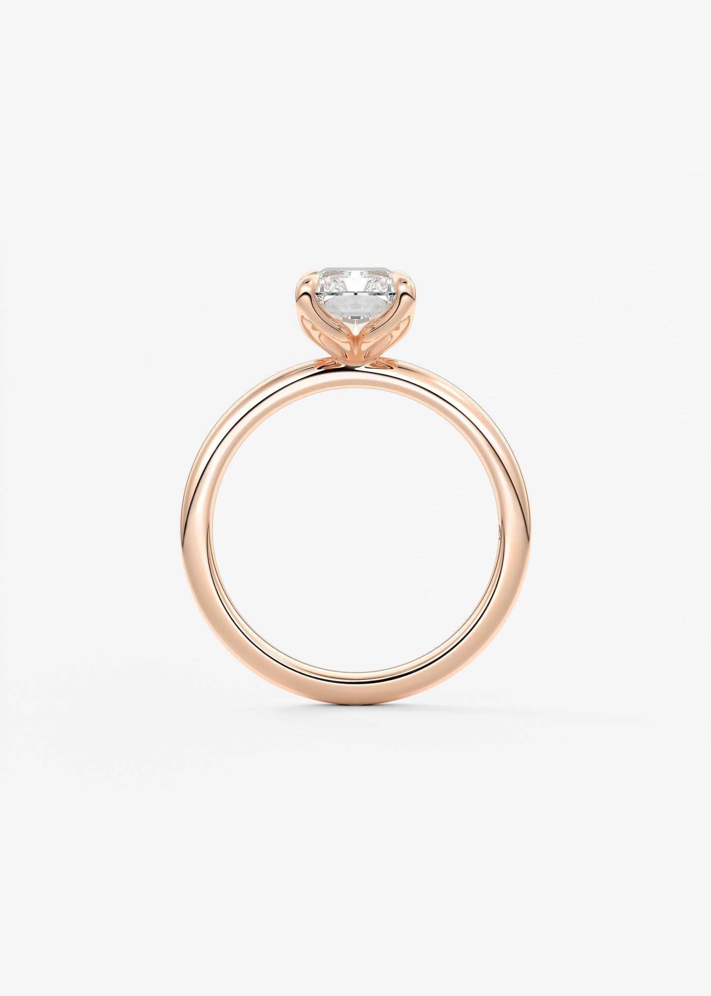 Oval Solitaire With Raised Basket Gallery Lab Grown Diamond Engagement Ring