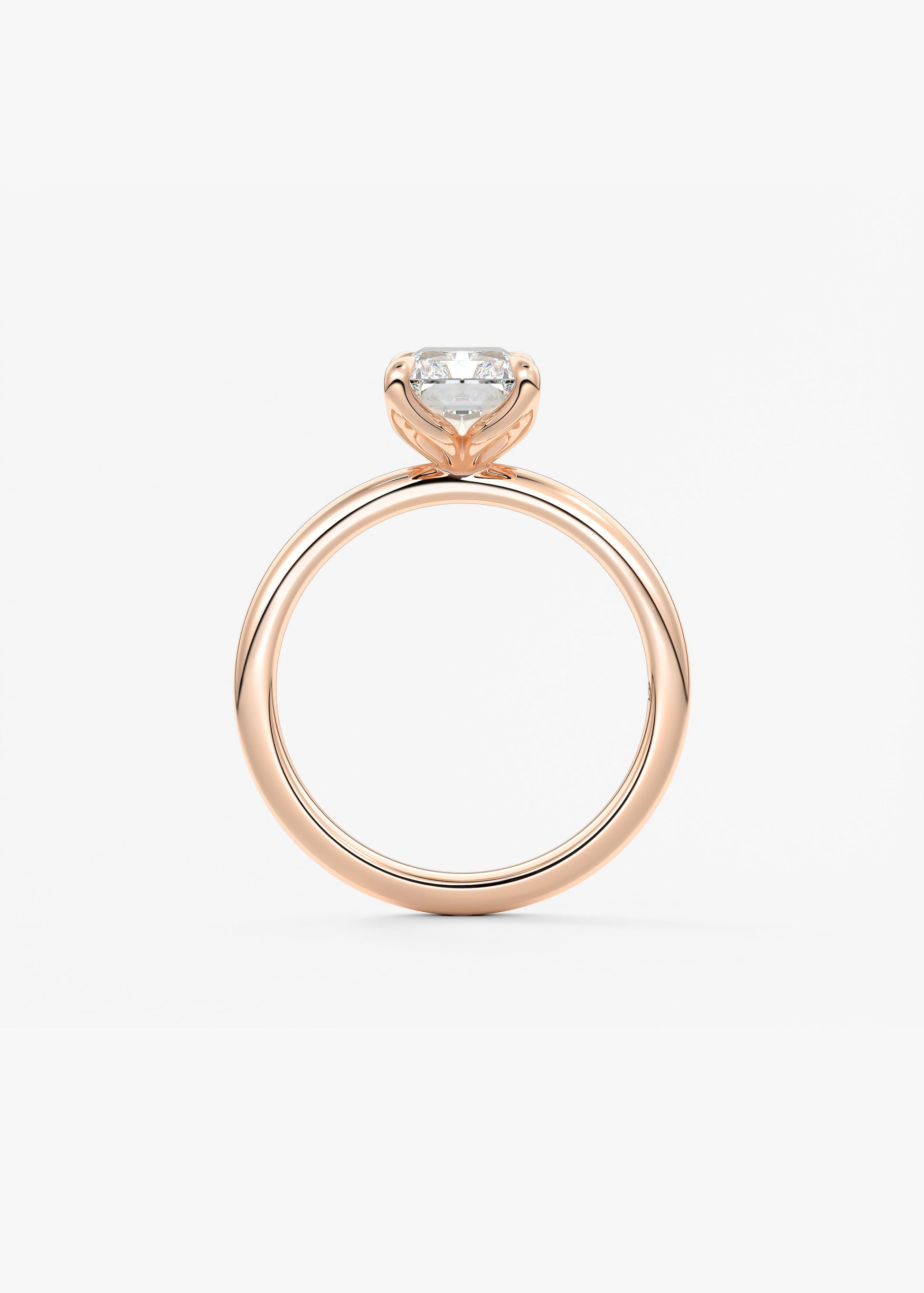 Oval Solitaire With Raised Basket Gallery Lab Grown Diamond Engagement Ring
