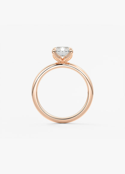 Oval Solitaire With Raised Basket Gallery Lab Grown Diamond Engagement Ring