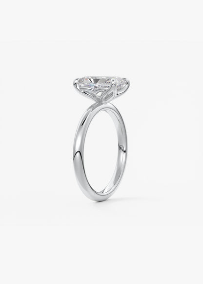Oval Solitaire With Raised Basket Gallery Lab Grown Diamond Engagement Ring