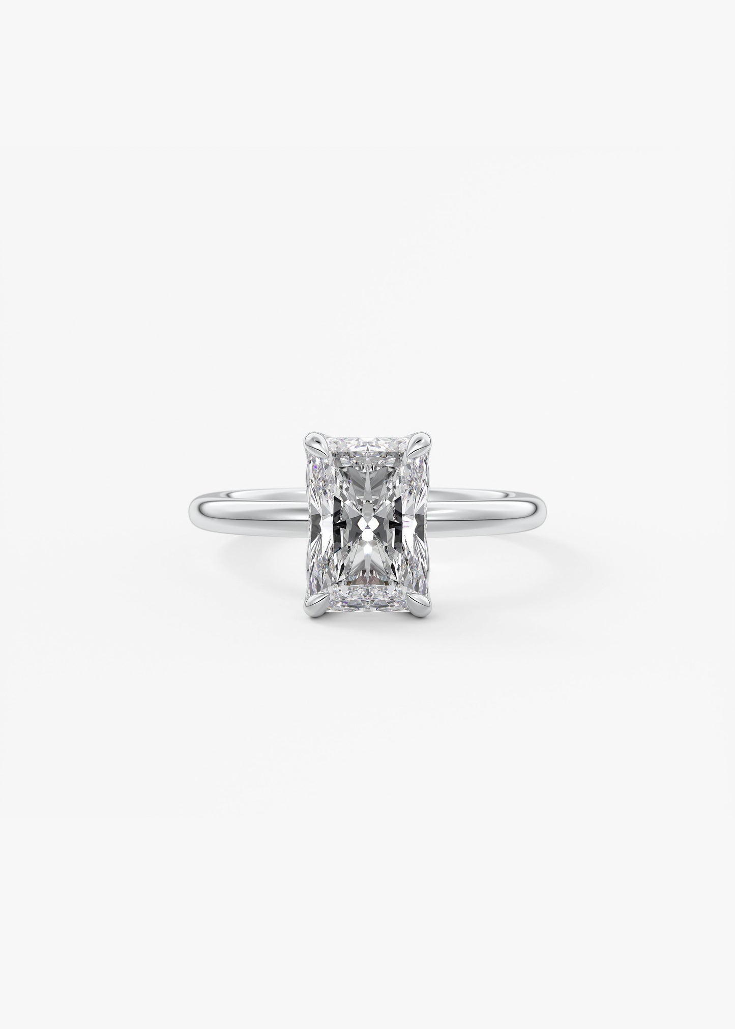 Oval Solitaire With Raised Basket Gallery Lab Grown Diamond Engagement Ring
