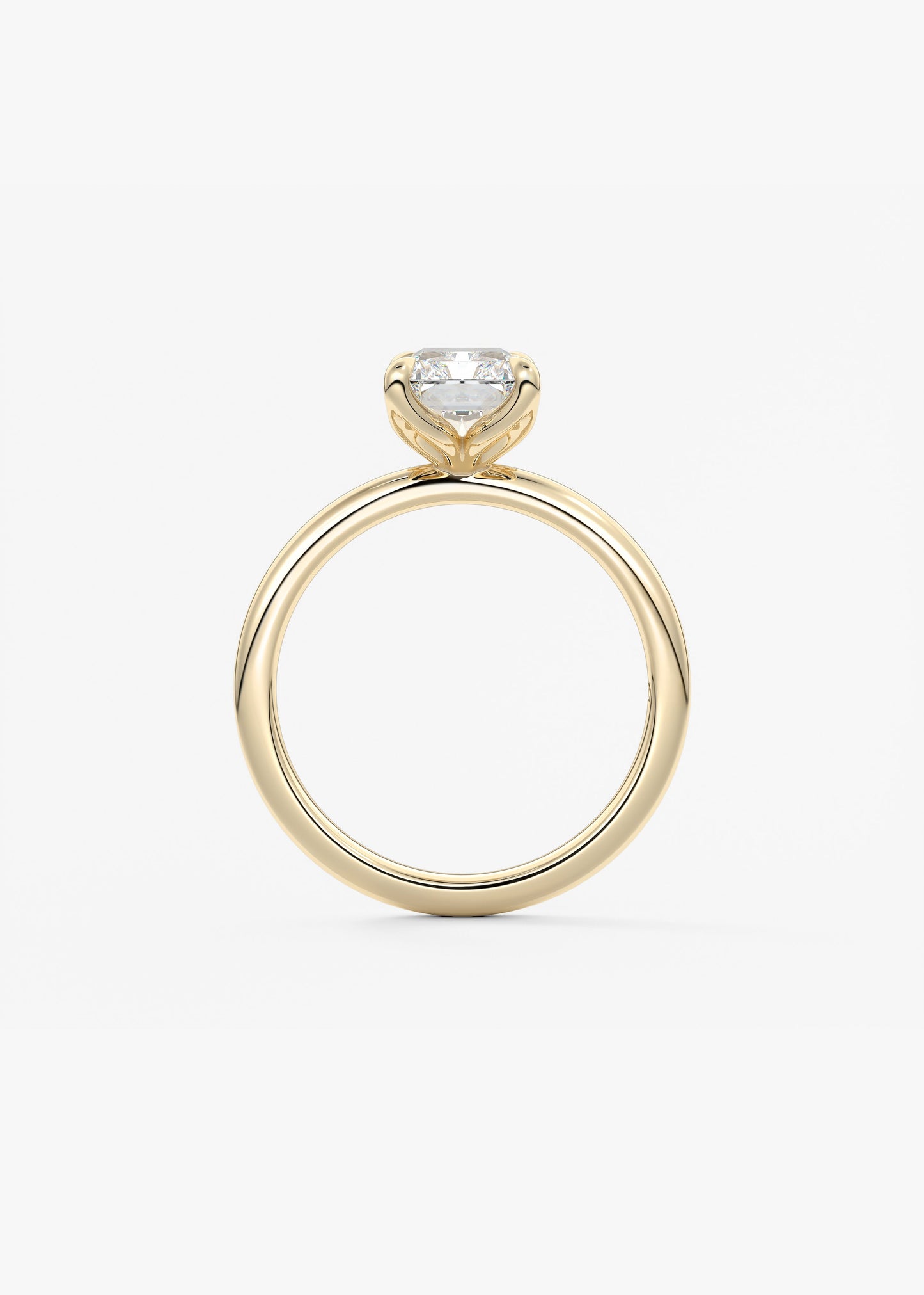 Oval Solitaire With Raised Basket Gallery Lab Grown Diamond Engagement Ring