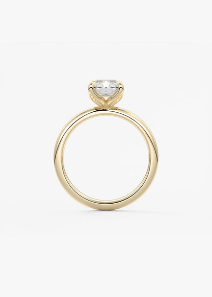Oval Solitaire With Raised Basket Gallery Lab Grown Diamond Engagement Ring