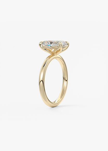 Oval Solitaire With Raised Basket Gallery Lab Grown Diamond Engagement Ring