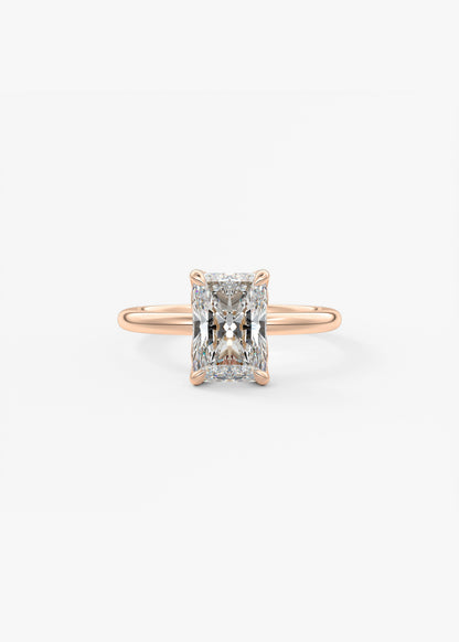 Oval Solitaire With Raised Basket Gallery Lab Grown Diamond Engagement Ring