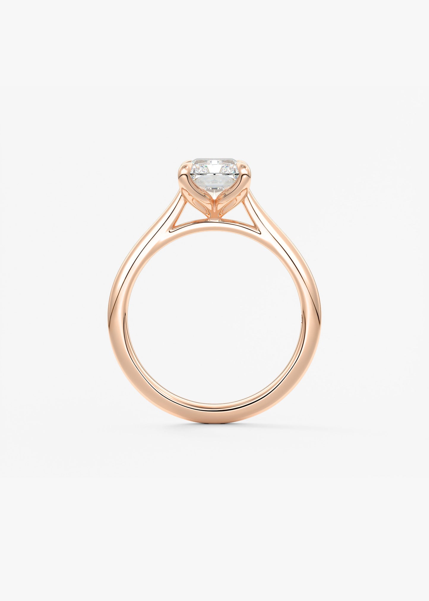 Oval Solitaire With Raised Basket Gallery Lab Grown Diamond Engagement Ring