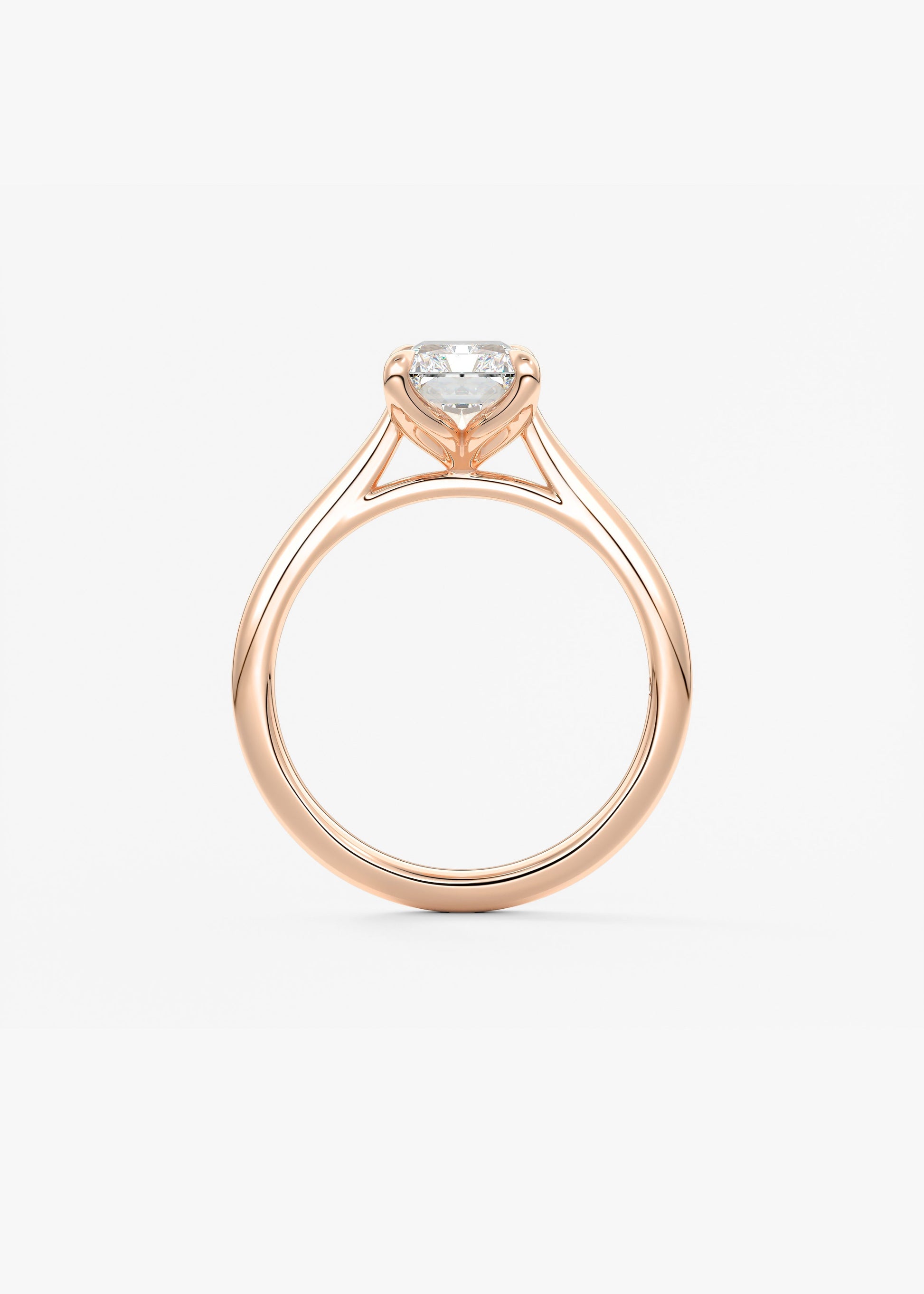 Oval Solitaire With Raised Basket Gallery Lab Grown Diamond Engagement Ring