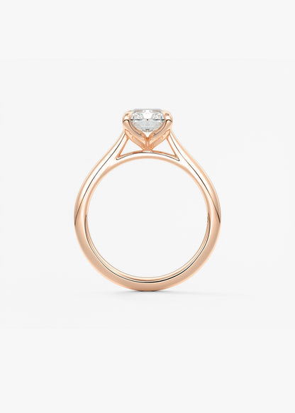 Oval Solitaire With Raised Basket Gallery Lab Grown Diamond Engagement Ring