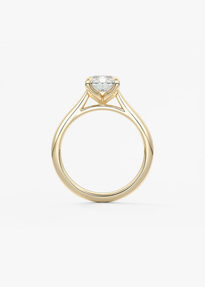 Oval Solitaire With Raised Basket Gallery Lab Grown Diamond Engagement Ring