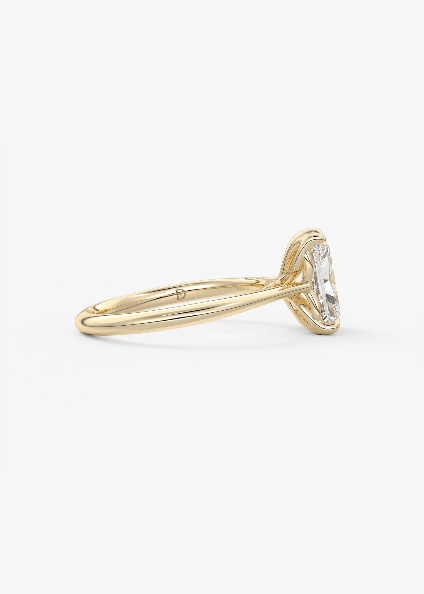 Oval Solitaire With Raised Basket Gallery Lab Grown Diamond Engagement Ring