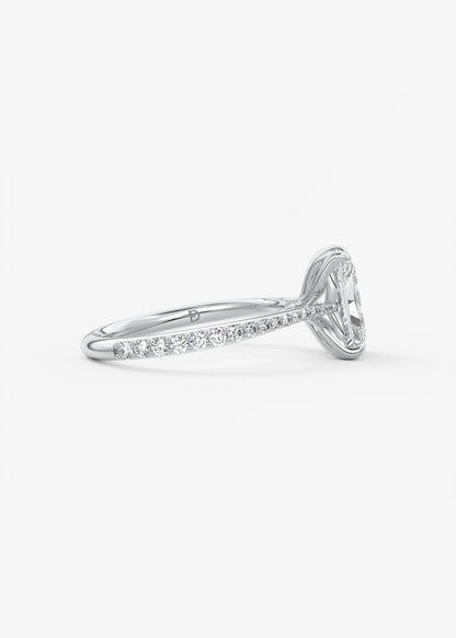 Oval Solitaire With Raised Basket Gallery Lab Grown Diamond Engagement Ring