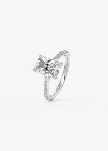 Oval Solitaire With Raised Basket Gallery Lab Grown Diamond Engagement Ring
