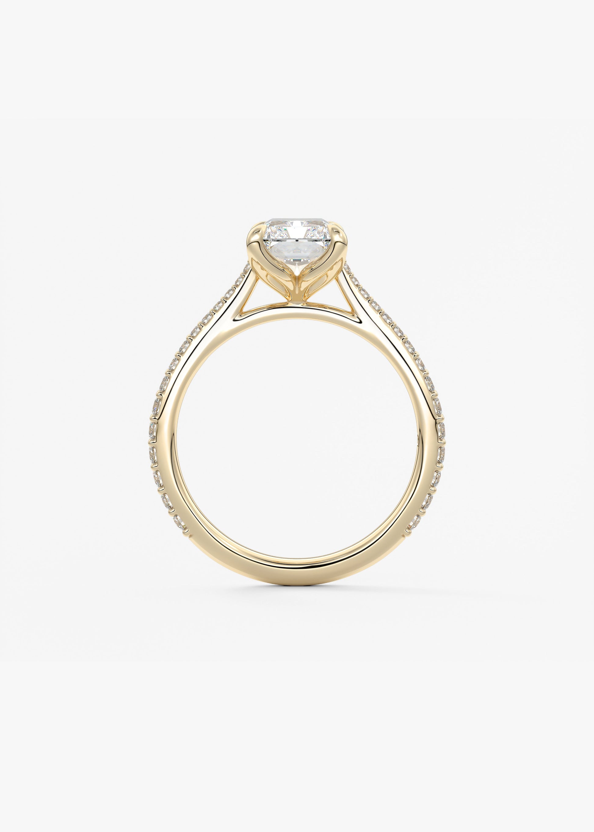 Oval Solitaire With Raised Basket Gallery Lab Grown Diamond Engagement Ring