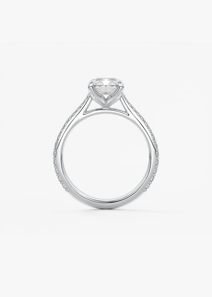 Oval Solitaire With Raised Basket Gallery Lab Grown Diamond Engagement Ring
