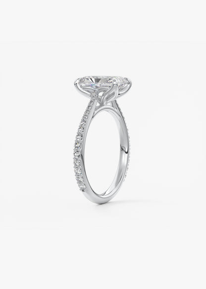 Oval Solitaire With Raised Basket Gallery Lab Grown Diamond Engagement Ring