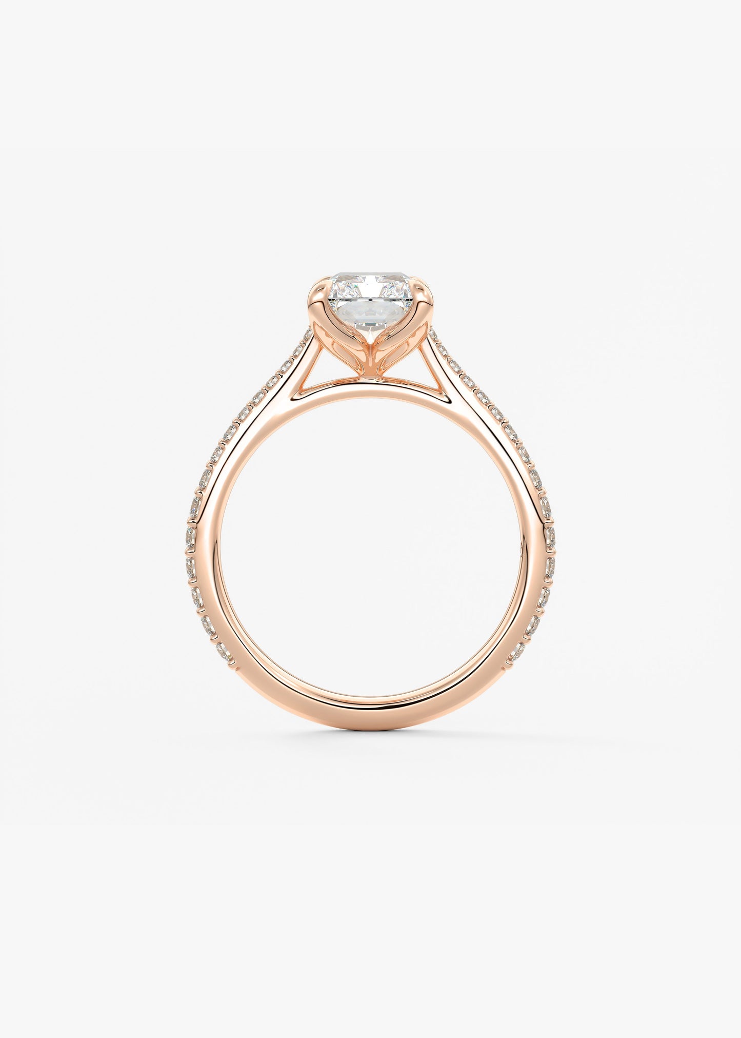 Oval Solitaire With Raised Basket Gallery Lab Grown Diamond Engagement Ring