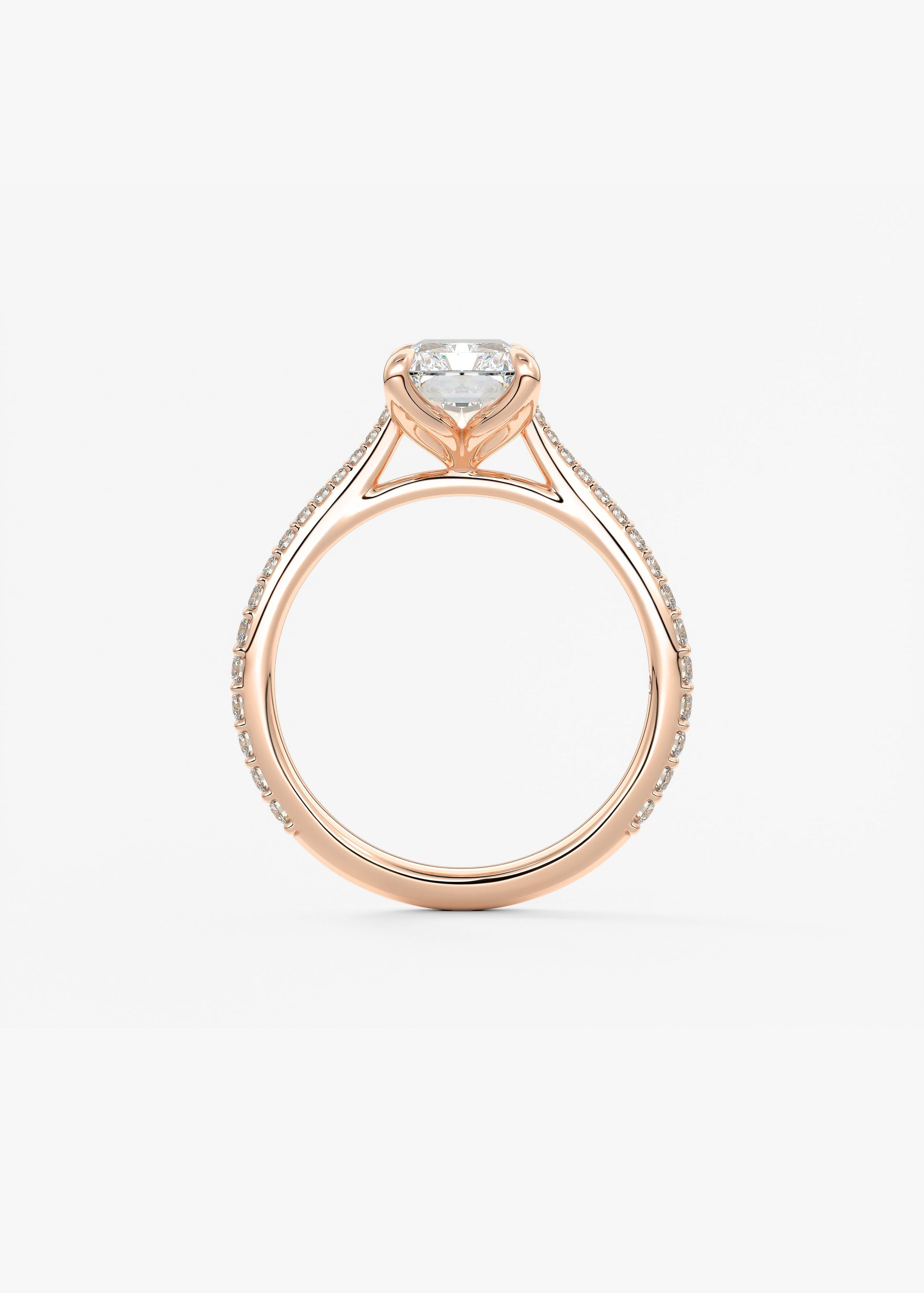 Oval Solitaire With Raised Basket Gallery Lab Grown Diamond Engagement Ring