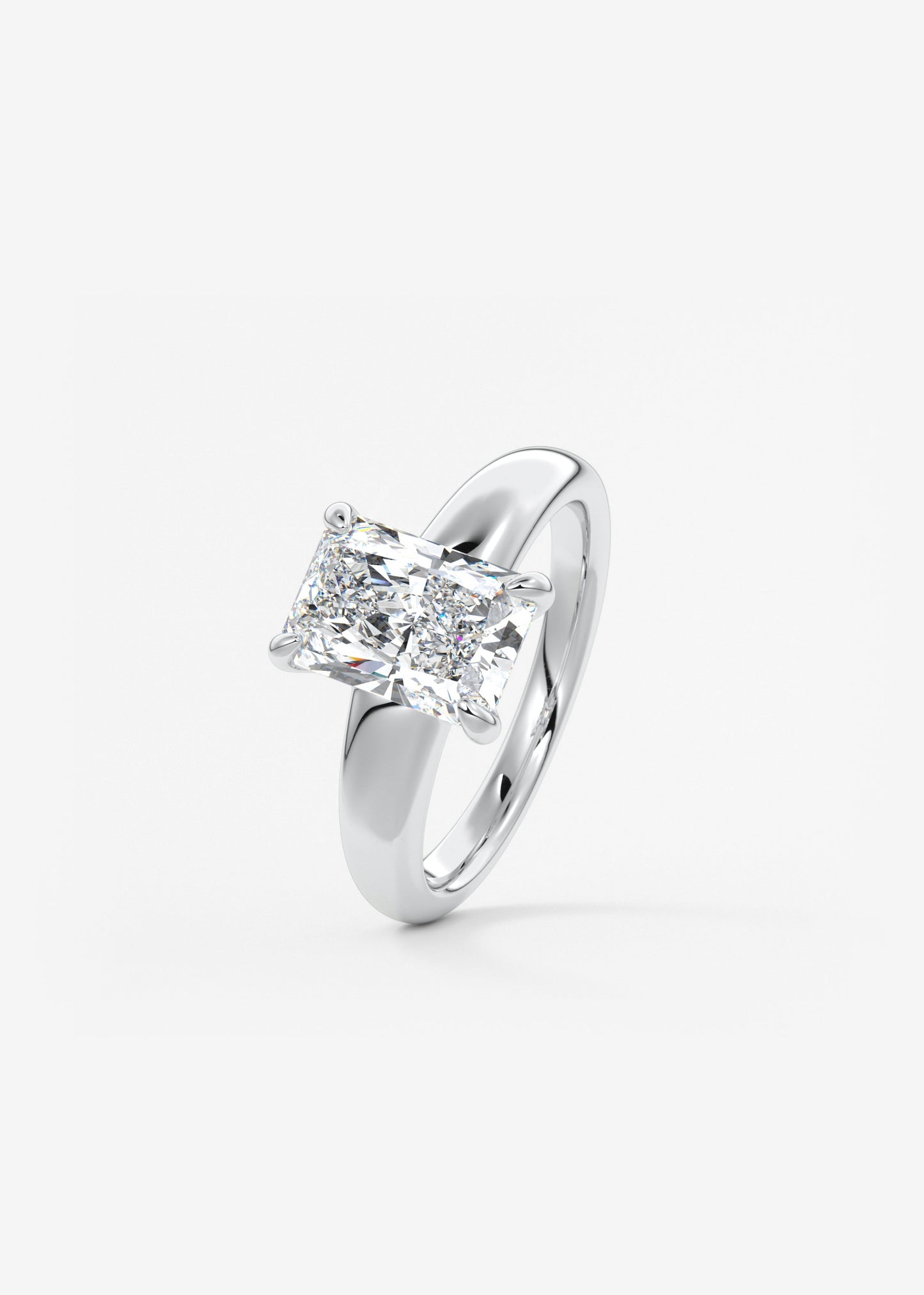 Oval Solitaire With Raised Basket Gallery Lab Grown Diamond Engagement Ring