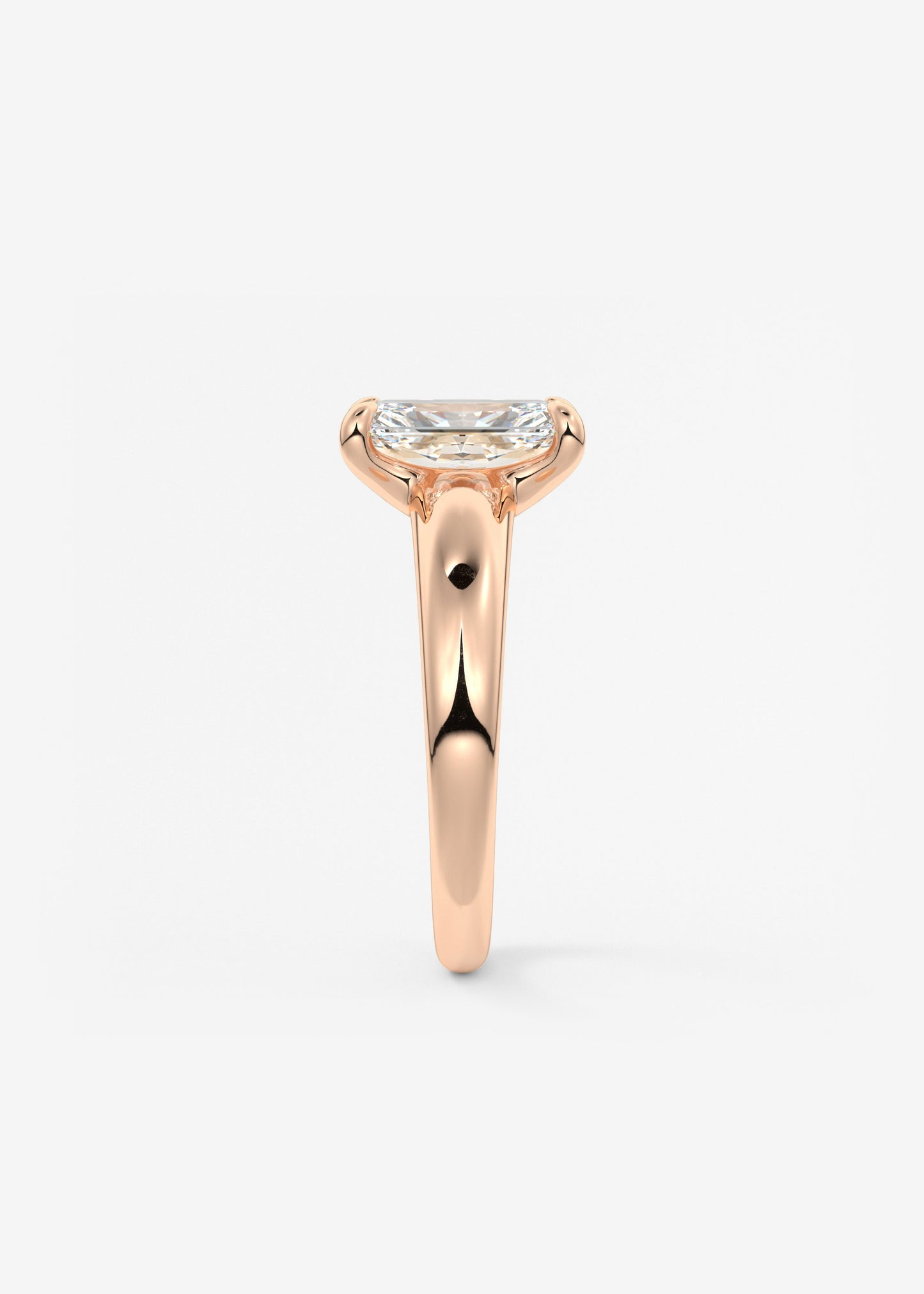 Oval Solitaire With Raised Basket Gallery Lab Grown Diamond Engagement Ring