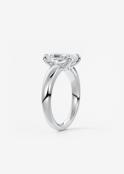 Oval Solitaire With Raised Basket Gallery Lab Grown Diamond Engagement Ring