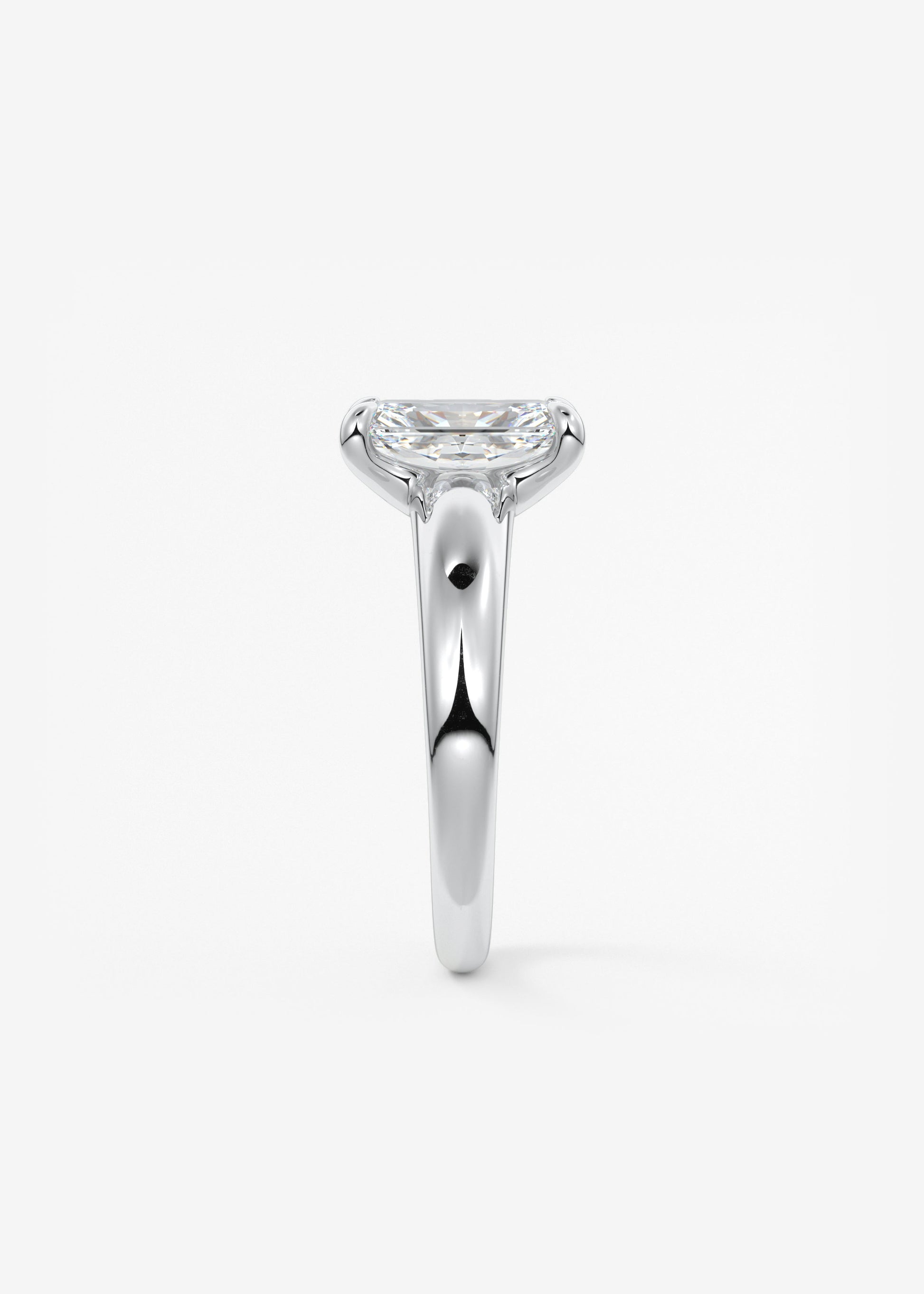 Oval Solitaire With Raised Basket Gallery Lab Grown Diamond Engagement Ring