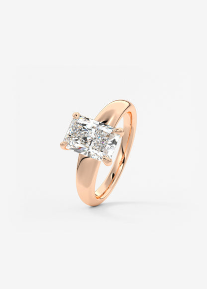 Oval Solitaire With Raised Basket Gallery Lab Grown Diamond Engagement Ring