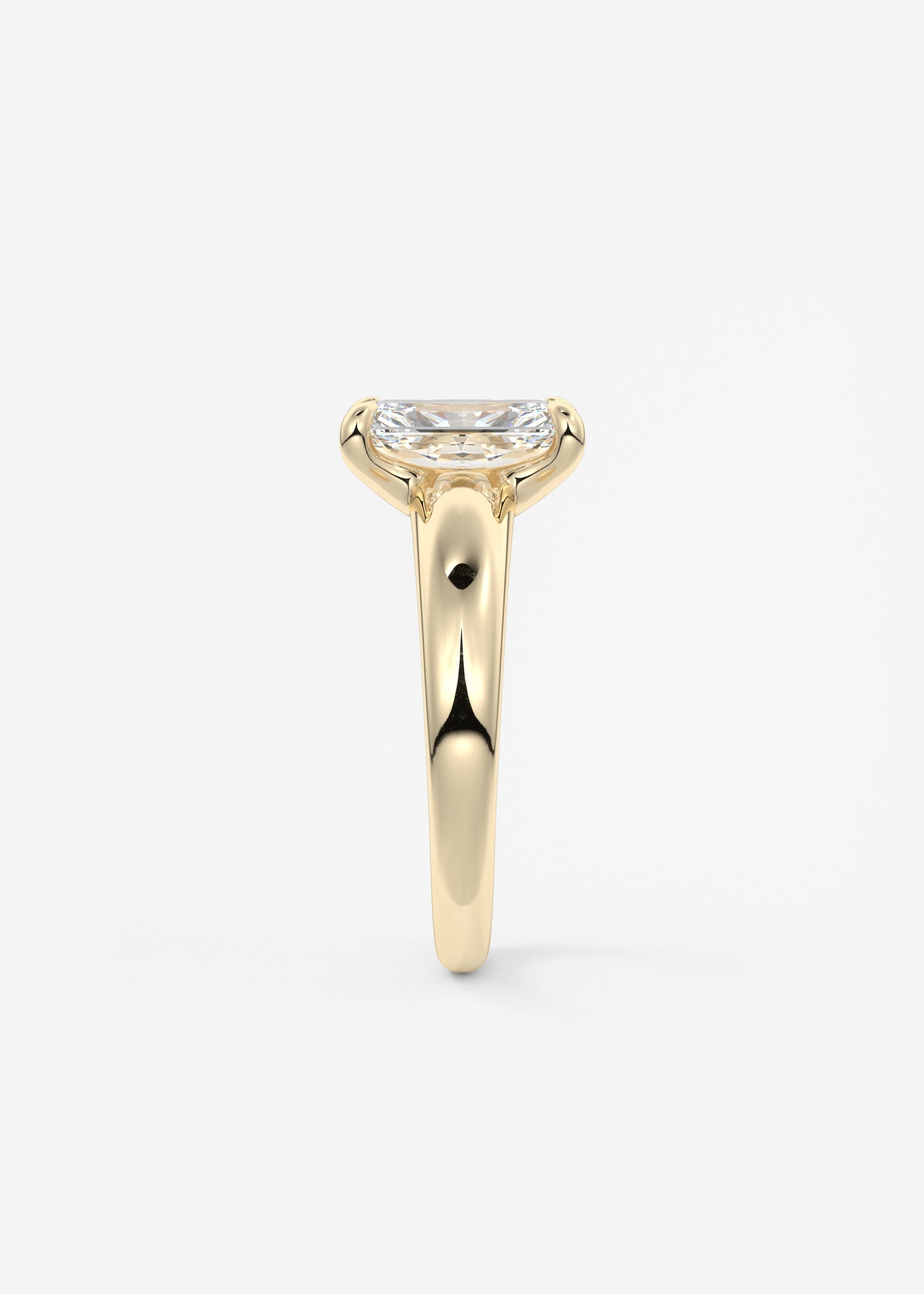 Oval Solitaire With Raised Basket Gallery Lab Grown Diamond Engagement Ring