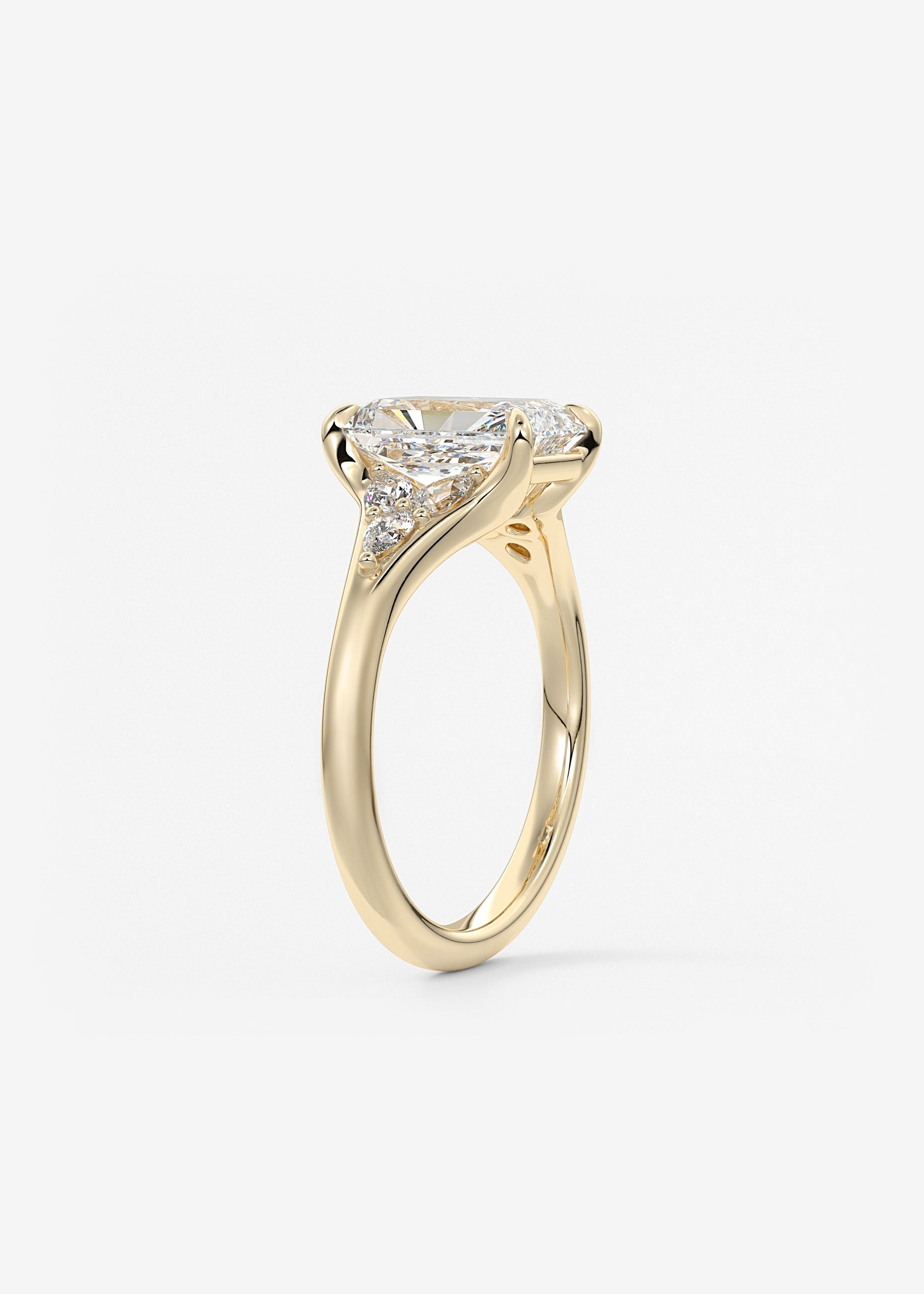 Oval Solitaire With Raised Basket Gallery Lab Grown Diamond Engagement Ring