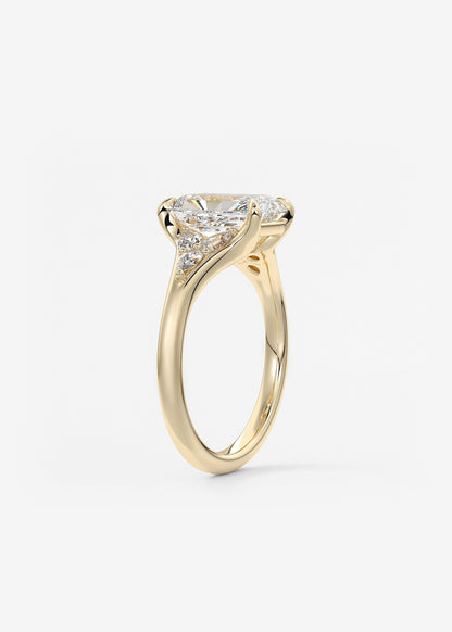 Oval Solitaire With Raised Basket Gallery Lab Grown Diamond Engagement Ring