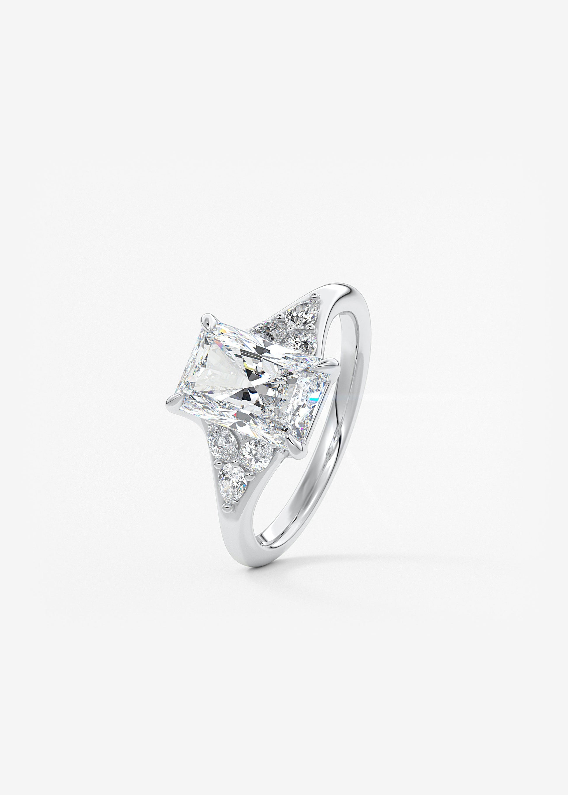 Oval Solitaire With Raised Basket Gallery Lab Grown Diamond Engagement Ring