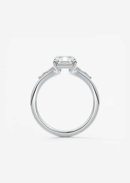 Oval Solitaire With Raised Basket Gallery Lab Grown Diamond Engagement Ring