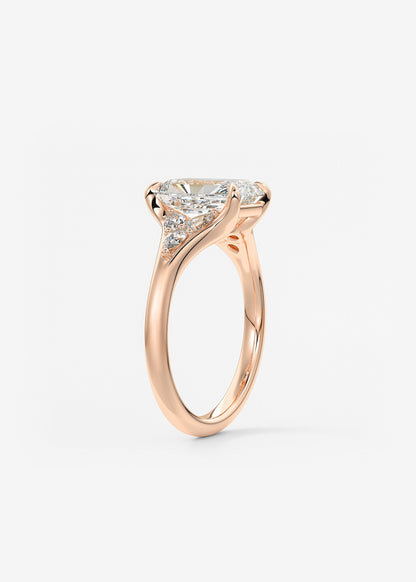 Oval Solitaire With Raised Basket Gallery Lab Grown Diamond Engagement Ring