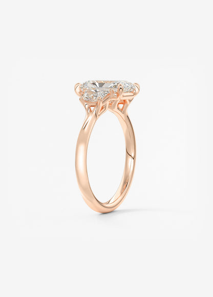Oval Solitaire With Raised Basket Gallery Lab Grown Diamond Engagement Ring