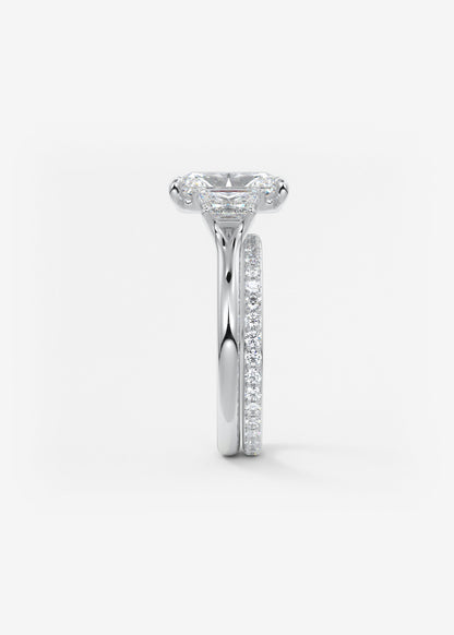 Oval Solitaire With Raised Basket Gallery Lab Grown Diamond Engagement Ring