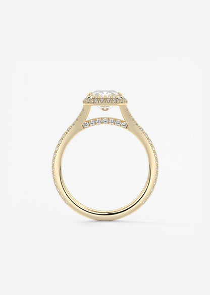 Oval Solitaire With Raised Basket Gallery Lab Grown Diamond Engagement Ring