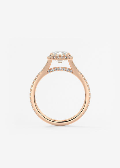 Oval Solitaire With Raised Basket Gallery Lab Grown Diamond Engagement Ring