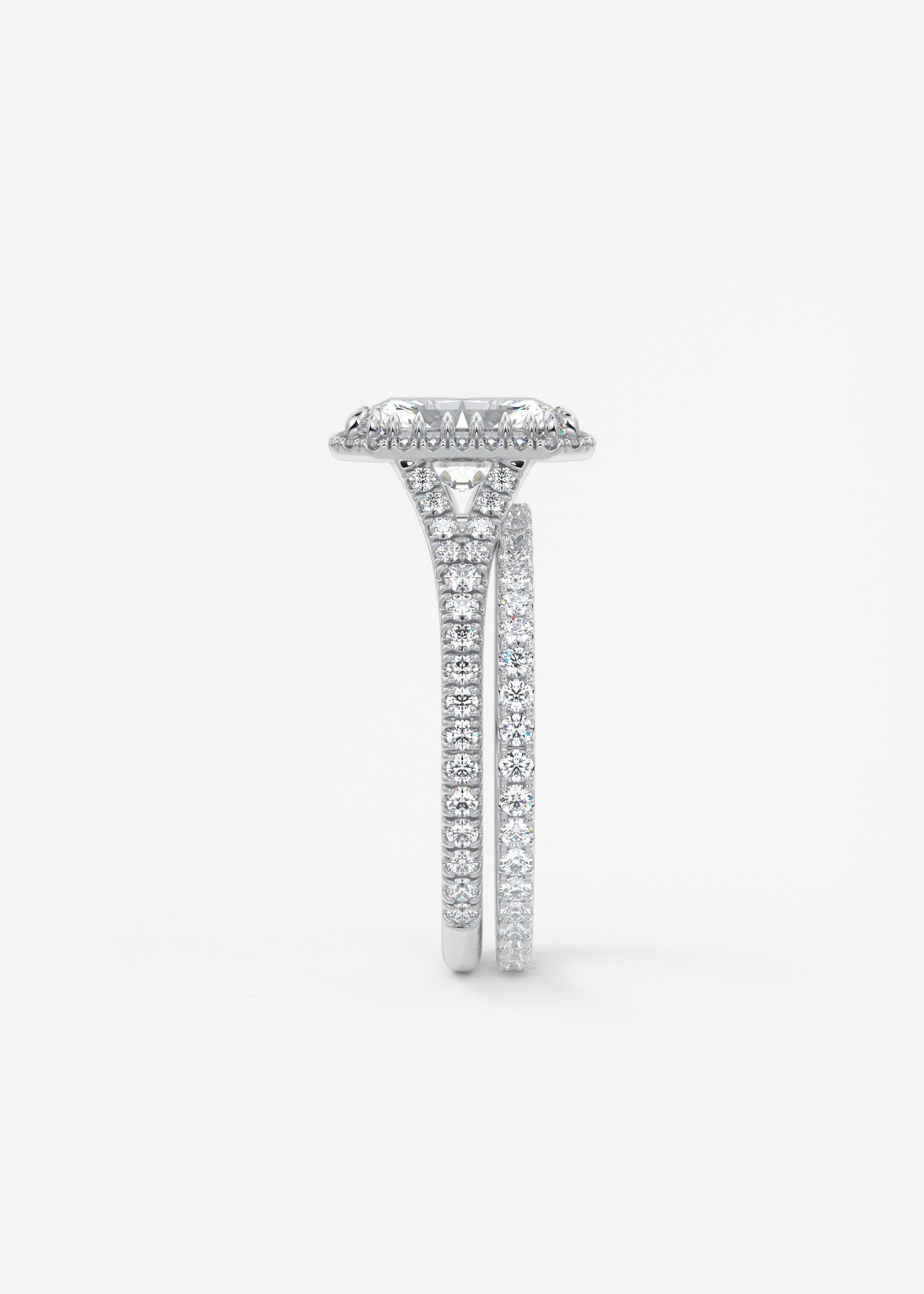 Oval Solitaire With Raised Basket Gallery Lab Grown Diamond Engagement Ring