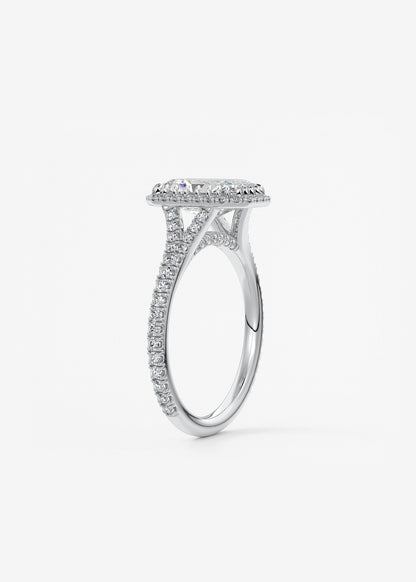 Oval Solitaire With Raised Basket Gallery Lab Grown Diamond Engagement Ring