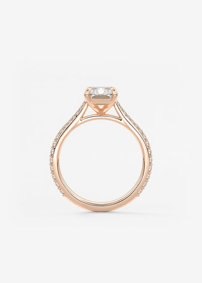 Oval Solitaire With Raised Basket Gallery Lab Grown Diamond Engagement Ring