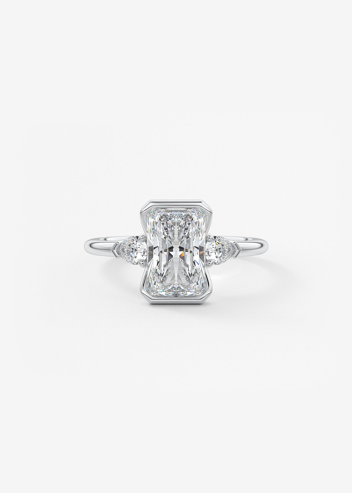 Oval Solitaire With Raised Basket Gallery Lab Grown Diamond Engagement Ring
