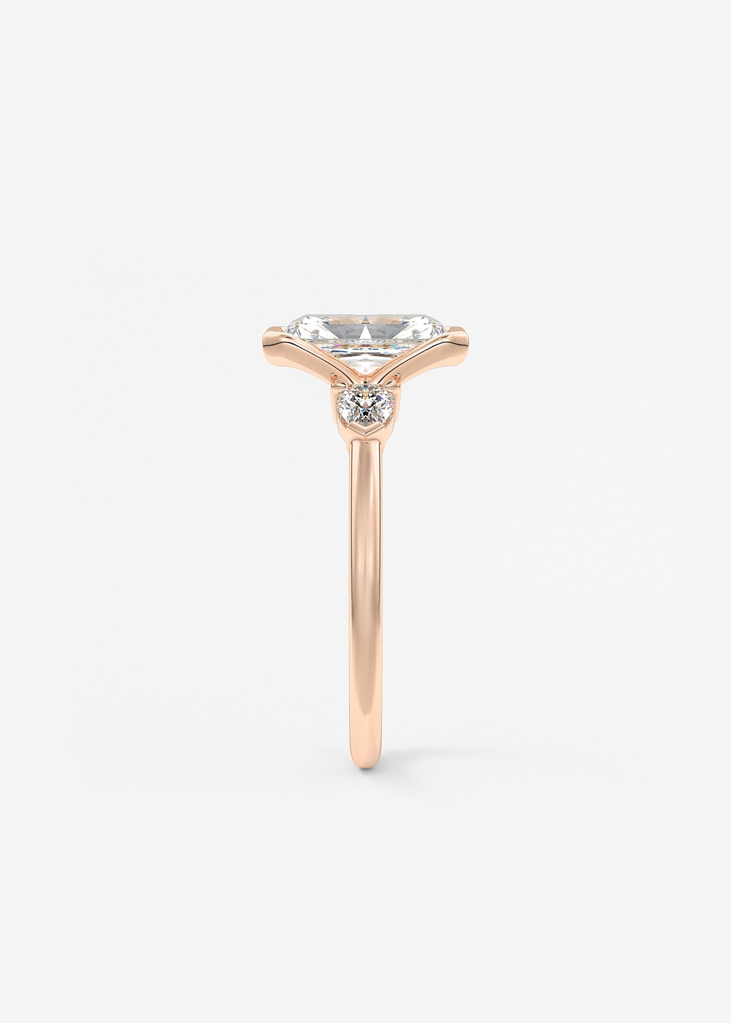Oval Solitaire With Raised Basket Gallery Lab Grown Diamond Engagement Ring