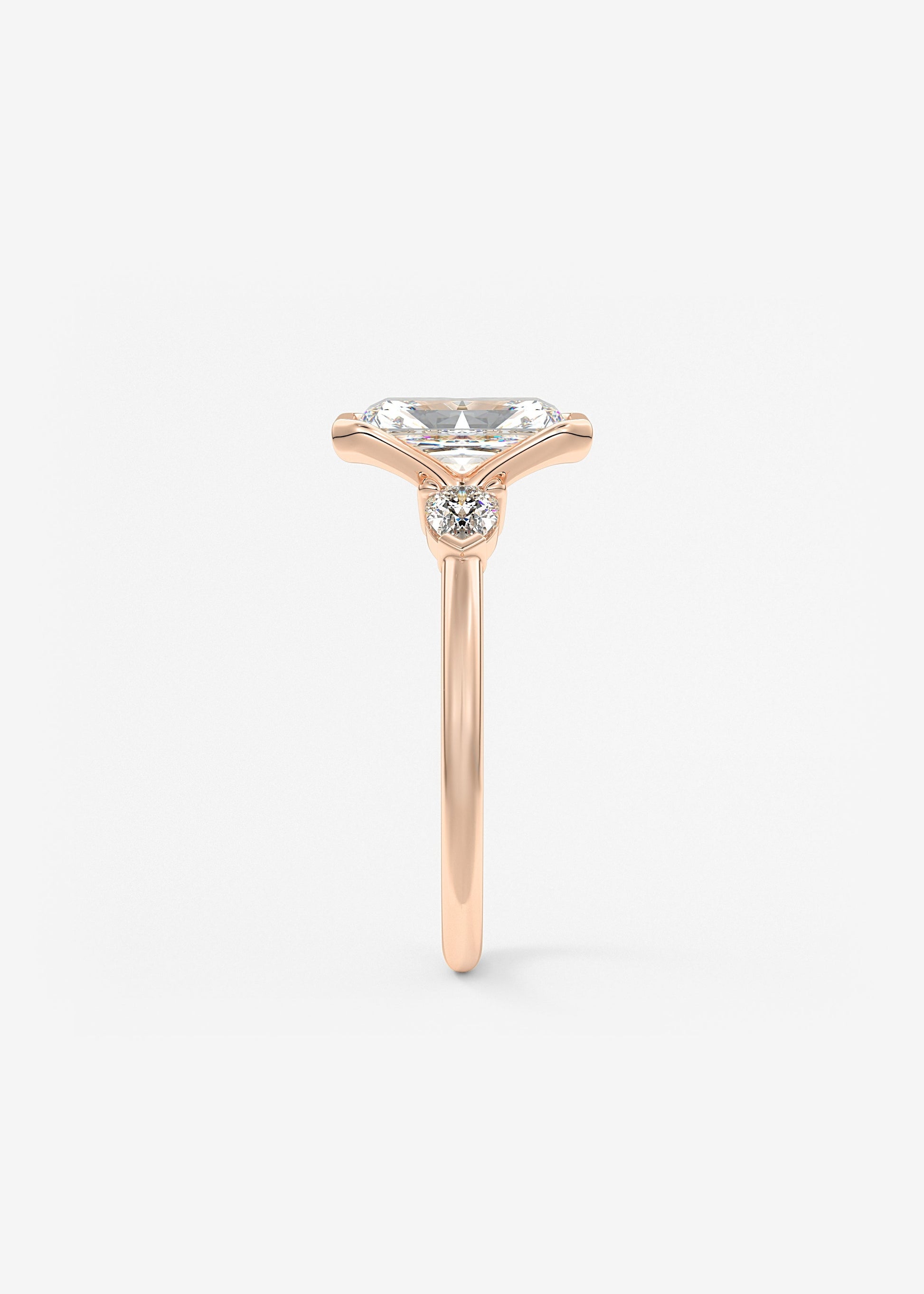Oval Solitaire With Raised Basket Gallery Lab Grown Diamond Engagement Ring
