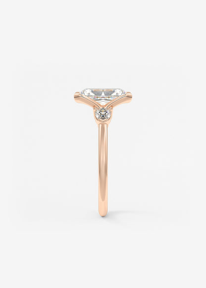 Oval Solitaire With Raised Basket Gallery Lab Grown Diamond Engagement Ring