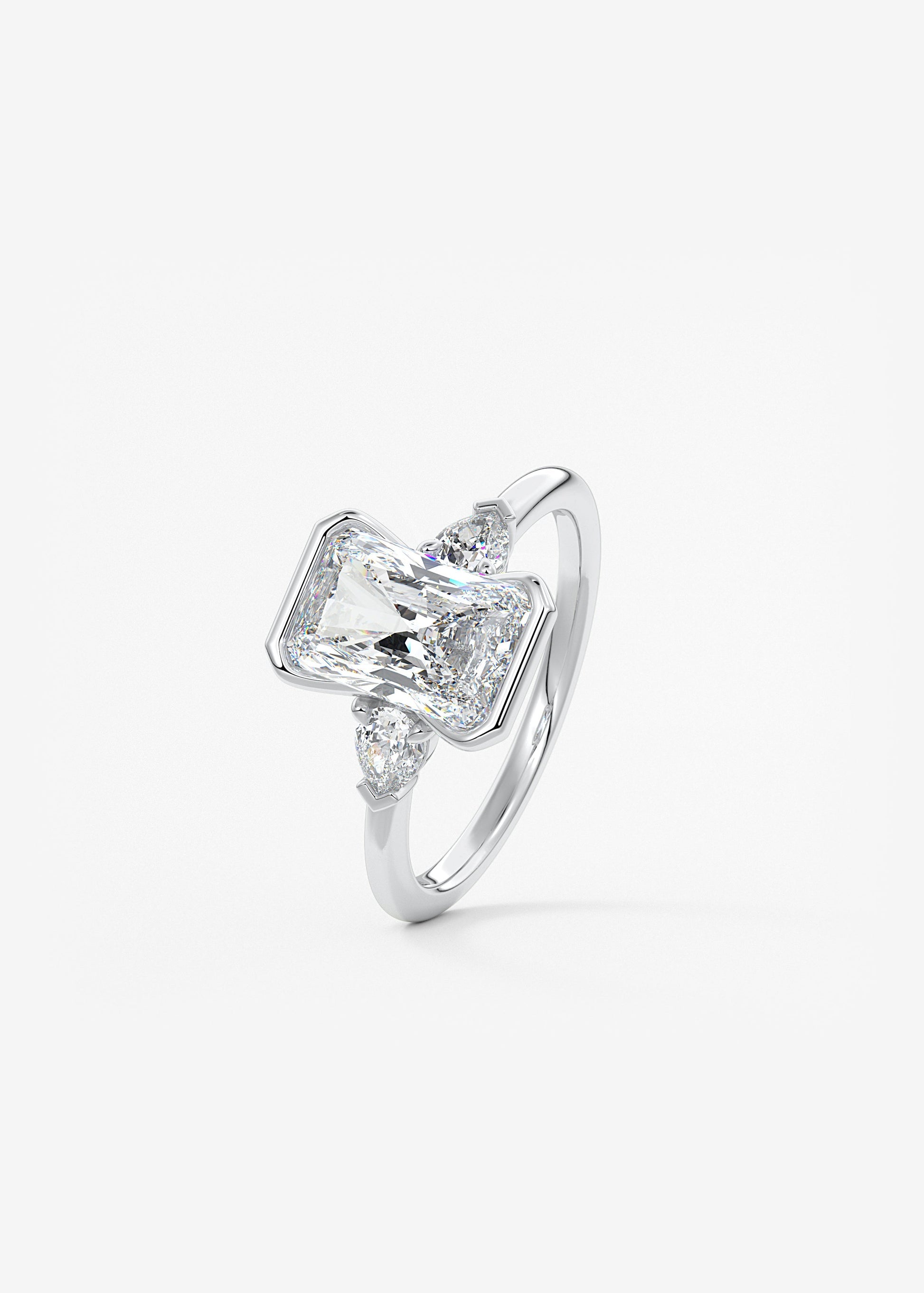 Oval Solitaire With Raised Basket Gallery Lab Grown Diamond Engagement Ring