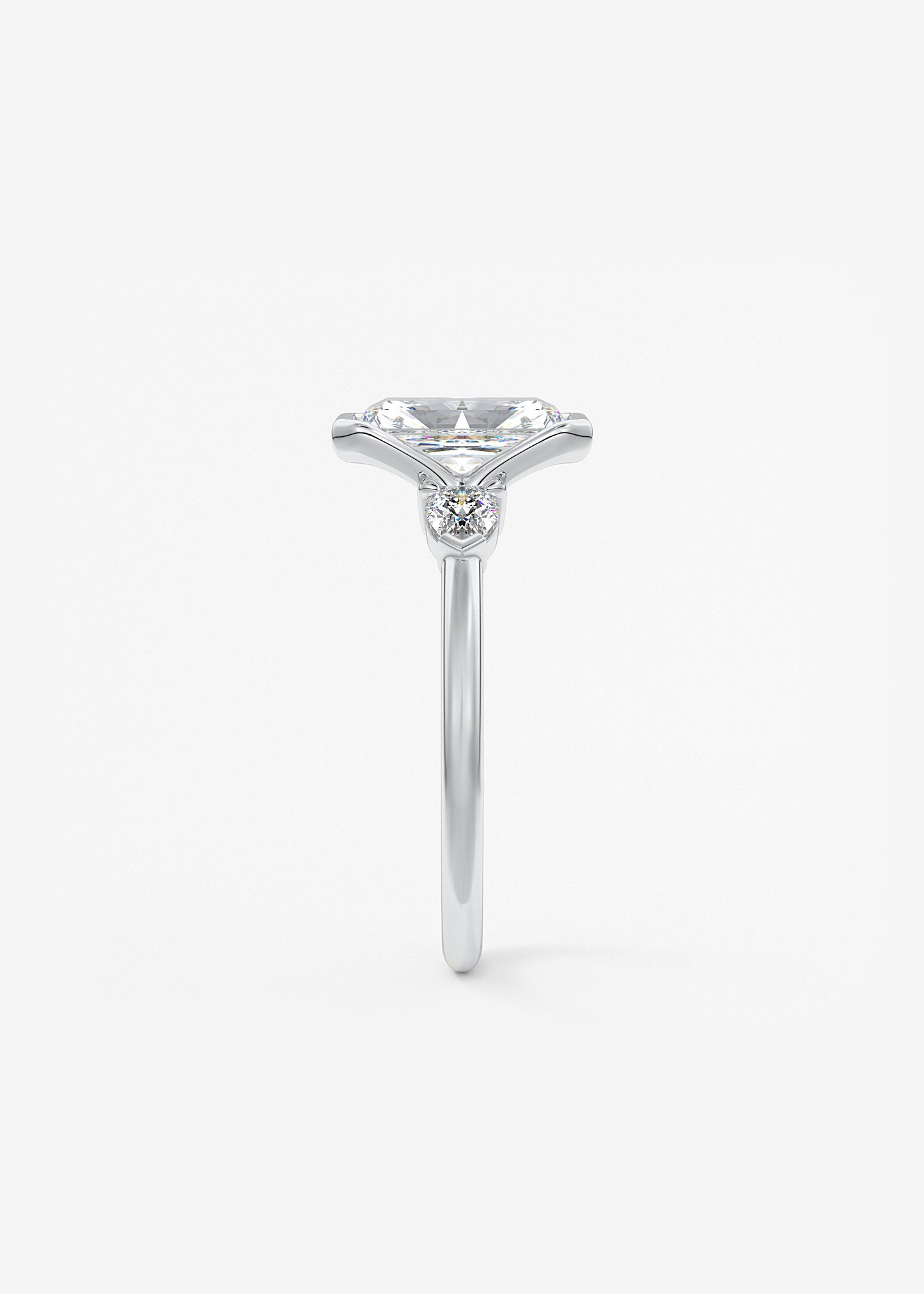 Oval Solitaire With Raised Basket Gallery Lab Grown Diamond Engagement Ring