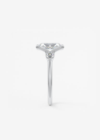Oval Solitaire With Raised Basket Gallery Lab Grown Diamond Engagement Ring