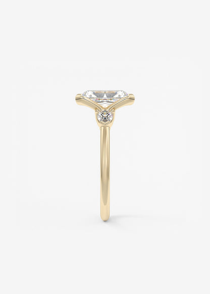 Oval Solitaire With Raised Basket Gallery Lab Grown Diamond Engagement Ring