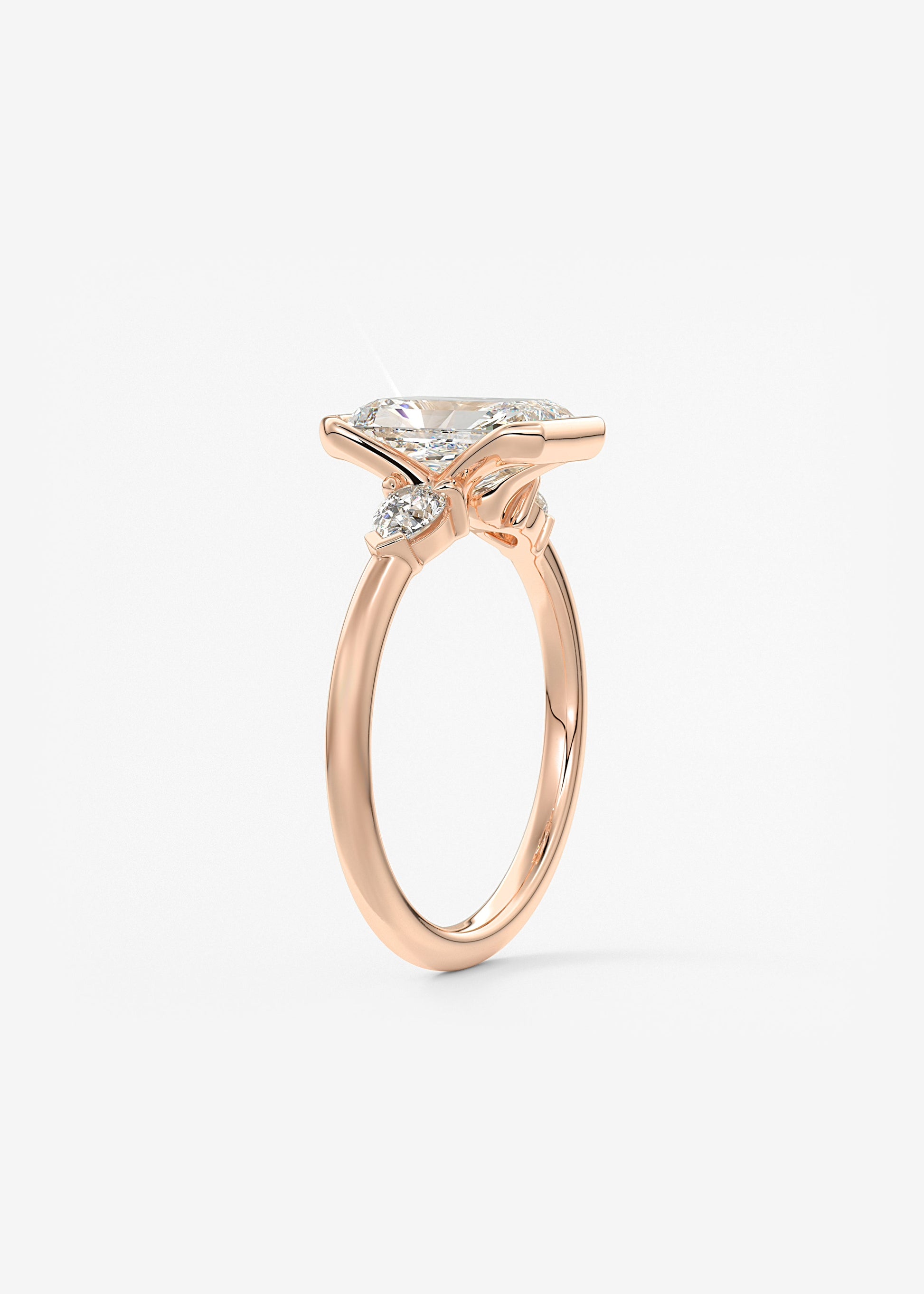 Oval Solitaire With Raised Basket Gallery Lab Grown Diamond Engagement Ring