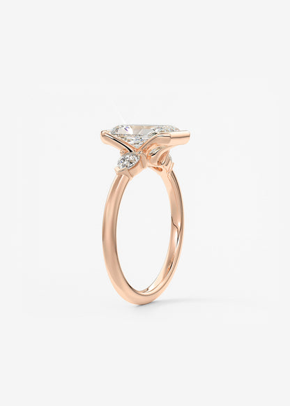 Oval Solitaire With Raised Basket Gallery Lab Grown Diamond Engagement Ring