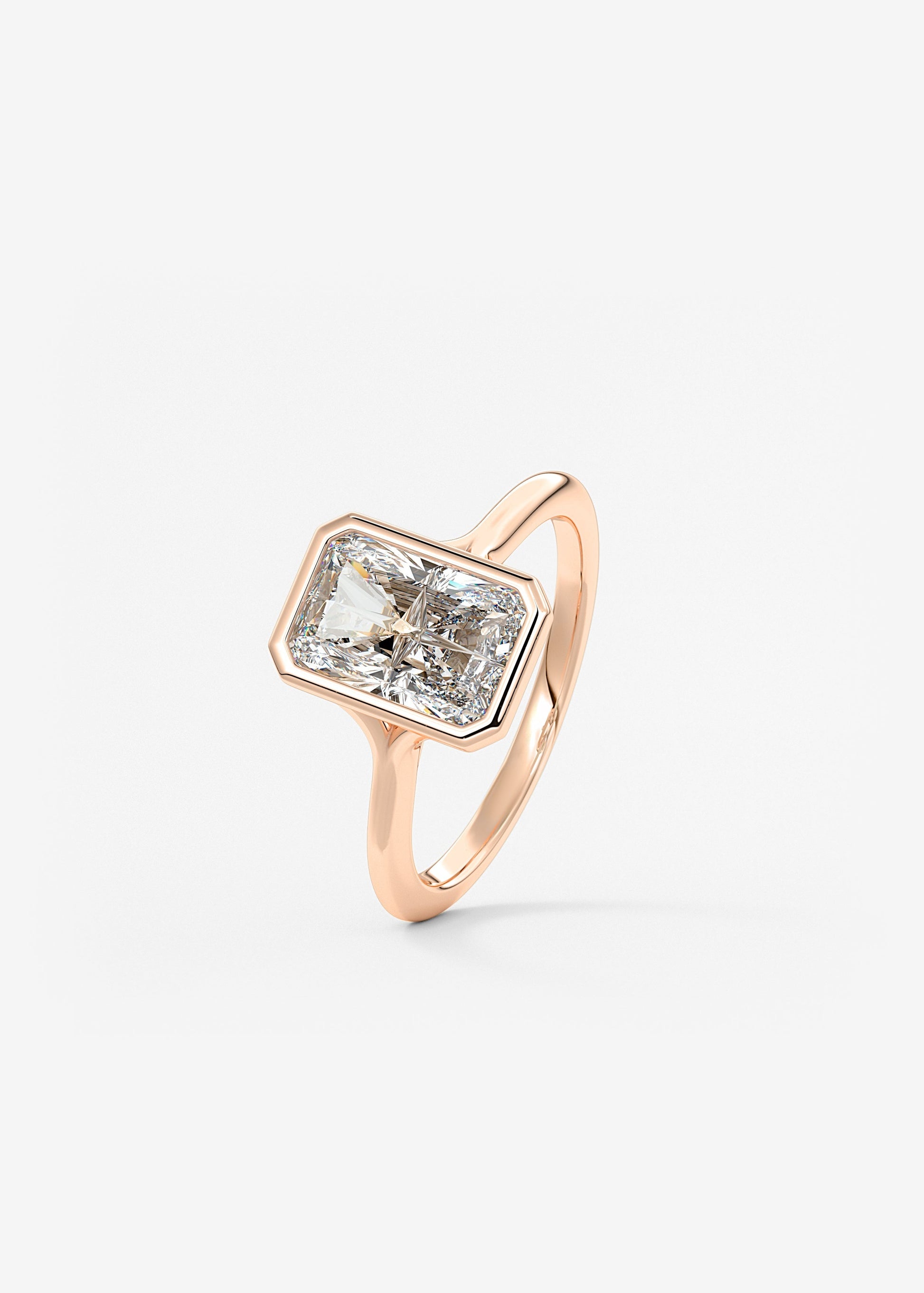 Oval Solitaire With Raised Basket Gallery Lab Grown Diamond Engagement Ring